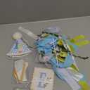 Baby Boy Birthday Party Decorations Blue Highchair Banner Birthday Party Decoration Supplies ,Photoshoot Props Photo Props(Blue)