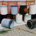 Short Kitchen Utensil Holder for Kitchen Counter Cooking Utensil Holder for Countertop Spatula Holder Small Utensil Crock Cutlery Holder Silverware Caddy Flower Vase (Firework)