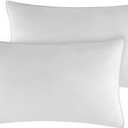 SleepMan Throw Pillow Inserts 12" x 20" (Pack of 2, White) Down Feather Pillow Stuffer Premium Decorative Pillows for Sofa Couch Bed