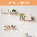 upsimples Acrylic Shelves for Bathroom Storage, 15" Floating Shelves Wall Organizer for Perfume, Make up, Skincare, Kids Bookshelf for Bedroom, Nursery, Living Room Decor, Clear, 4 Pack