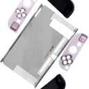 Deal4GO Semi Translucent Hard Protective Case Shell w/Joy-con Controller Cover Replacement for Nintendo Switch Console HAC-001 (Black)