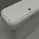 MOPALL Small Bathroom Trash Can with Lid, 2.6 Gallons / 10 L Slim Plastic Garbage Bin with Pop-Up Lid, Mini Waste Basket Can Dog Proof for Kitchen, Bedroom, Office, Laundry, Toilet, Rv, White