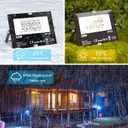 LED Flood Lights RGB Color Changing 300W Equivalent Outdoor, 30W Bluetooth Smart RGB Floodlight APP Control, 2700K&16 Million Colors for Garden Stage Lighting 4 Pack with Metal Ground Spikes Stakes