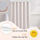 Shower Curtain Rod 31-80 in Adjustable Curtain Rod No Drilling Tension Shower Rod Stainless Steel for Bathroom Room Divider, White
