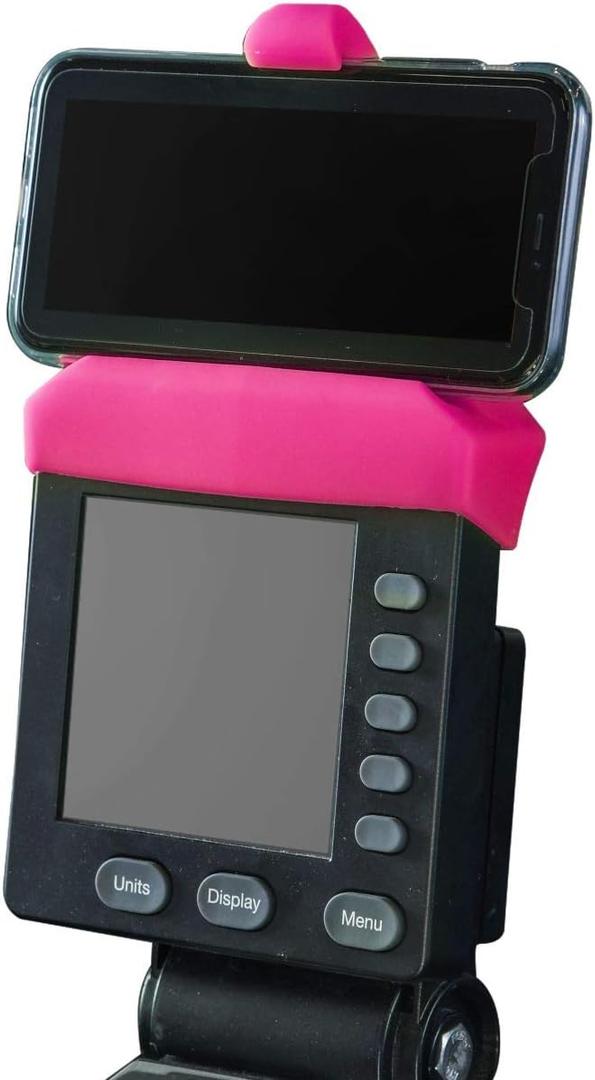 Vapor Fitness Phone Holder Made for PM5 Monitors of Concept 2 Rower, SkiErg and BikeErg - Silicone Smartphone Cradle Compatible with Concept 2 Rowing Machine. Ideal Rower Accessories (Pink)