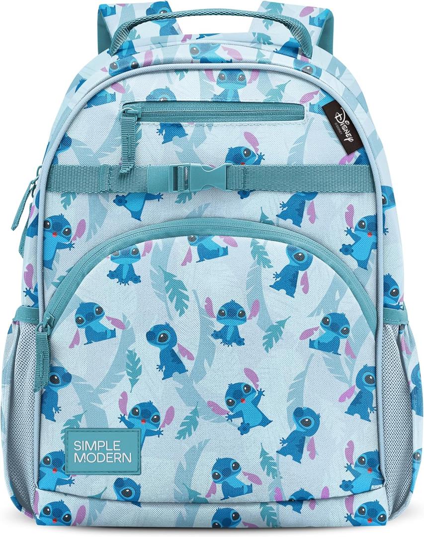 Simple Modern Large Disney Kids Backpack for School Girls and Boys | Elementary Backpack for Teen | Fletcher Collection | Kids - 16" tall | Tropical Stitch