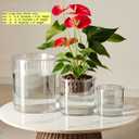 3 Plastic Fish Bowls Vase, Extra Large Unbreakable Cylinder Flower Vases for Home Decor Centerpieces Hydroponic Plant Flower Shop Decorative (D 9.8" -D7.9 -D D6)