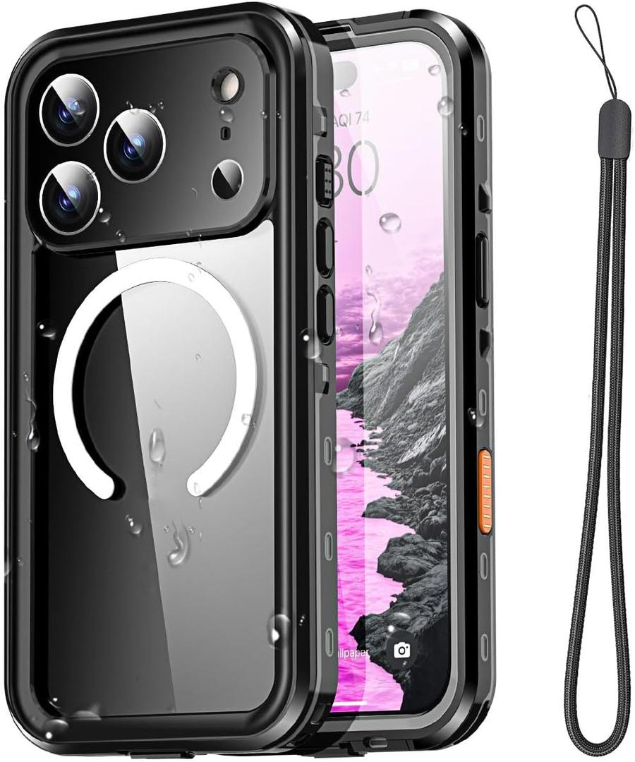 AICase for iPhone 17 Pro Max Case Waterproof Clear with MagSafe Water Proof/Snowproof/Dustproof/Shockproof,IP68 Certified Real 360 Full Body Protection Fully Sealed Underwater for iPhone 17 Pro Max AICase for iPhone 17 Pro Max Case Waterproof Clear with MagSafe Water Proof/Snowproof/Dustproof/Shockproof,IP68 Certified Real 360 Full Body Protection Fully Sealed Underwater for iPhone 17 Pro Max