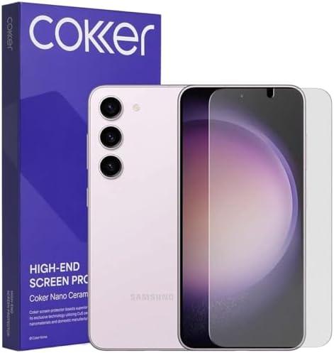 COKER [2 PACK Korean Precision Matte Screen Protector for Galaxy S22/S23 Plus Shatterproof 9H Matte Film [Anti Glare & Anti-Scratch] [Anti Fingerprint] for Galaxy Samsung S22/S23 Plus