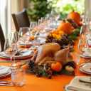 Pureegg Plastic Table Cloth Disposable 8 Pack, 54 x 108 Inch Table Cloths, Halloween Party, Thanksgiving Decorations, Harvest, Fall Tablecloths, Rectangle Tables, Leakproof & Sturdy, Orange