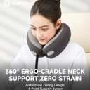 Neck Pillow Airplane for Sleeping, CertiPUR-US BASF Memory Foam Cooling Travel Pillows for Airplanes, Adjustable Flight Sleep Pillow with Comfortable Breathable Cover, Portable Plane Accessories