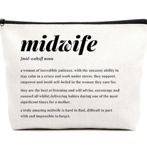 RYYCDOI Midwife Doula Gifts, Midwife Definition Makeup Bag Gifts for OBGNY Doctors Nurses, Pediatrician Obstetrician, Gynecologist Midwife Appreciation Gifts for Women, Midwife Cosmetic Bag Pouch