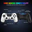 ewnol 2 Pack Controllers with Charging Dock Station for PS4 Controller, Wireless Controller Compatible with PS4/Pro/Slim Consoles, with LED Charging Dock, Black & White
