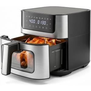 8-in-1 Air Fryer 6 Quarts Airfryer with Window, 11.42x10.83x12.99 inch