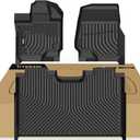 VIWIK TPE Floor Mats Full Set for 2015-2025 Ford F-150 SuperCrew & 2022-2025 F 150 Lightning Without Under-Seat Fold Flat Storage | Custom Fit All-Weather Anti-Slip Car Liners