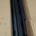 Ceiling Wine Glass Rack - 55.1in Hanging Wine Rack with Glass Holder and Shelf, 2 Layer Industrial Hanging Wine Bottle Holder, Black Metal Ceiling Shelf for Bar Cafe Kitchen (Black, 55.1×11.8×31.4in)