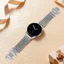 JR.DM Starlight Metal Watch Band Women 20mm Dressy Strap Stainless Steel Chain Bracelet Compatible with Samsung Galaxy Watch 7/6/5/4/Active 2/4 6 Classic/5 Pro/FE 40mm 42mm 43mm 44mm 45mm 46mm 47mm