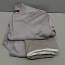 CHICME Women's Three Piece Outfits Striped Tape Patch Tank Tops Bomber Jacket with Sporty Pants Tracksuit Lounge Sets, Small, S-gray