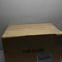 Vintage 223.2 QT Stackable Storage Bins, Sturdy Storage Boxes with Lids and Wheels, Easy Assembled Collapsible Bins Stackable Closet Organizer for Dorm, Home, Office, 4 Pack