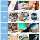 Nicpro 8 Ounce Crystal Clear Epoxy Resin Kit, Food Safe DIY Starter Epoxy Resin for Art Craft, Canvas Painting, Molds Pigment Jewelry Making, Resin Coating and Casting
