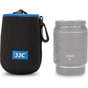 JJC Drawstring Neoprene Camera Lens Pouch Case, Protective Lens Bag for Mirrorless Lenses Up to 3.3 x 5.1 (D X H) for Canon RF 85mm EF-S 18-135mm Sony E 18-105mm E 55-210mm and More