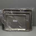 Nordic Ware Naturals 3 Piece Set - USA Made Aluminum Commercial Quality Sheet Pan for Baking or Roasting, Encapsulated Galvanized Steel Rim Prevents Warping; Half Sheet, Jelly Roll and Quarter Sheet (Bakers Delight Set, 1-Pack)