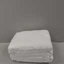 Amazon Basics 4 Piece Comfortable Cotton Jersey Bed Sheet Set, Includes Soft Flat and Fitted Sheets, Pillowcase, Queen, White, Solid