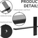 2 Pack Free Hanging T Shelf Bracket, Solid Heavy Duty Steel T Shelf Bracket with Screws, Floating Shelf Brackets, Granite Countertop Support Brackets,Powder Coated, DIY Projects (20 Inch)