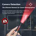 Hidden Camera Detector - 2025 Camera Detector, Hidden Device GPS Detector, Bug Detector, Camera Detector for Hotels, Travel, Office, 4 Levels Sensitivity Easy to use (Black)