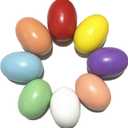 Easter Wooden Eggs Easter Decorations - 8 Colors Wood DIY Faux Egg Crafts Fake Chicken Eggs Nesting Eggs Easter Home Party Decor