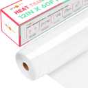 HTVRONT Heat Transfer Vinyl White Iron on Vinyl-12 x 60FT White HTV Vinyl Roll Easy to Cut & Weed for Heat Vinyl Design