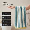 REDKISS 3-Pack Premium Hand Towels for Bathroom - 12 x 28 Inches 100% Cotton Towels, Ultra Soft and Highly Absorbent Striped Hand Towel for Bath, Gym, Hotel, Kitchen and Spa