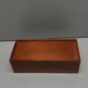 Heavy Slide-top Chess Pieces Storage Box Wooden Case Only 12.5 x 5.5 x 4 Inches with Flannel Lining with 2 Large Storage Compartments Hold a Set of Chess Pieces from 3.0" to 4.4" (CRACKED)