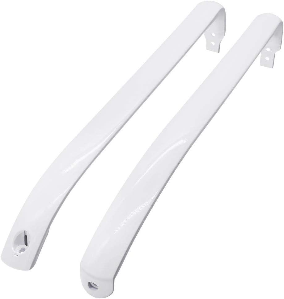 Romalon WR12X22148 Refrigerator Door Handle Set Fit for GE Refrigerator Freezer Door Handle Replace WR12X20141 PS9864030 AP5949272 WR12X11010 gth18gbddrww