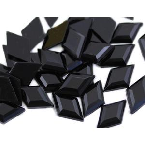 11x18mm Flat Back Diamond Acrylic Rhinestones Plastic Gems for Jewelry Making Costume Jewels Cosplay Embelishments - 35 Pieces (Jet Black H101)