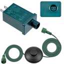 TS-26WL29V LED Power Supply with On/Off Foot Switch,UL Listed LED Transformer Replacement Class 2 Power Supply,IP44 Low Voltage Transformer Adapter for Christmas Tree Light,Holiday String Light