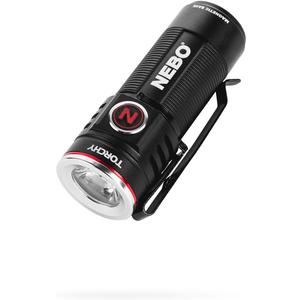 NEBO Torchy Rechargeable Pocket Flashlight | 1,000 Lumens, 5 Light Modes, Magnetic Base & Steel Clip, Water Resistant, LED Mini Flashlight for EDC & Camping, Includes Charging Cable