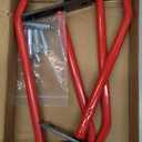 Sinoer 10-Inch Heavy Duty Steel Tire Rack Wall Mount (4-Pack) – Anti-Slip Garage Tires Hooks for Tire, Wheel, Ladder, Bike & Tool Storage – Garage Wall Mount Tire Wheel Storage Rack up to 110Lbs, Red