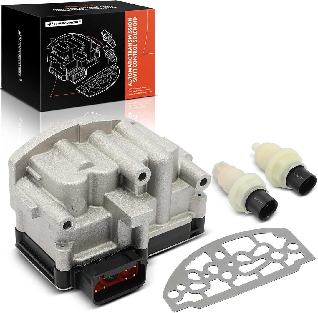 A-Premium Automatic Transmission Shift Control Solenoid Block Pack Compatible with Chrysler, Dodge, Eagle & Plymouth Model - for Voyager, Sebring, 200, Town & Country, Avenger, Caravan, Stratus & More