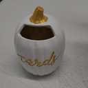 Leinuosen 6 x 8 Inches Thanksgiving Pumpkin Wedding Decoration White Pumpkin Elegant Wedding Card Box Gold Resin Gift Card Box Holder for Friendsgiving Party Reception Birthday Baby Shower Decoration