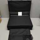 Stadium Seat with Back Support Bleacher Chair with Back and Cushion High Back Includes Shoulder Strap and Cup Holder (Black)