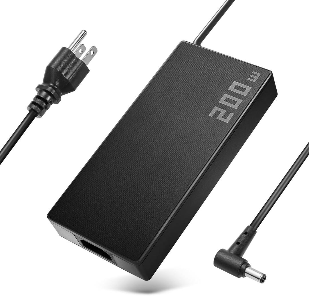 200W Laptop Charger AC Adapter Compatible with Asus ROG Zephyrus G15 GA503 GA503QM GA503QR GA503QS GA503RM TUF Gaming A15 F15 F17, Replacement for ADP-200JB D Power Supply Cord