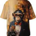 Men's Hawaiian Beach Shirt, Short Sleeve Shirts for Men, Quick-Dry Button Up Shirt for Party (M)