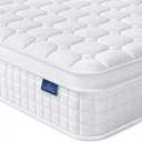 Vesgantti 10 Inch Multilayer Hybrid Twin Mattress, Ergonomic Design with Memory Foam and Pocket Spring, Medium Firm Feel, White