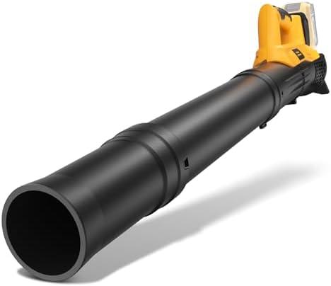 Cordless Leaf Blower for Dewalt 20V Battery, 400 CFM Electric Leaf Blower with 110-MPH, Copper Motor & Turn on Hold Mode, Built-in Protection for Lawn Care (NO Battery) (Yellow)