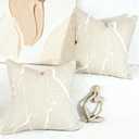 OYIMUA Soft Decorative Chenille Throw Pillow Covers Beige 20x20 Set of 2 Neutral Marble Pattern Pillow Case for Couch Sofa Bedroom Living Room Home Decor Luxury Accent Pillows