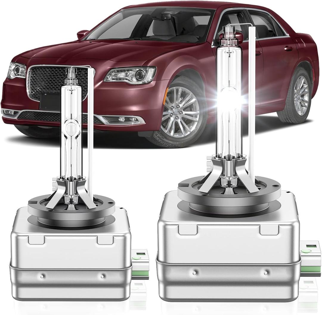 Fit for Chrysler 2011-2024 300C 300S 2015-2017 200C 200S 2017-2020 Pacifica Minivan 2020-2024 Voyager Minivan D3S HID Xenon Headlight Bulbs, High Low Beam Light Bulb, 6000K White, Pack of 2