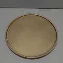 DN DECONATION Gold Tray, 14.76 Decorative Trays for Coffee Table, Farmhouse Tray, Round Wooden Trays for Living Room Decor