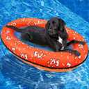 55'' x 35'' Dog Pool Float, Dog Floats for Pool, Pool Rafts for Dogs, Inflatable Pool Floats for Small Medium and Large Dogs, Pool Floats for Dogs for Lake River Pool Scratch Resistant