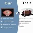 Football Display Case Wall Mount Lockable Clear View Full Size Anti Fade UV Protective Acrylic Door Wooden Signed Memorabilia Football Box Shelf Holder-Single Ball
